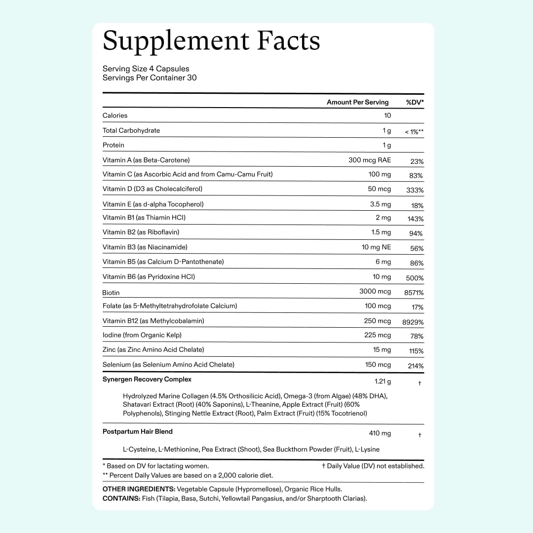 Nutrafol Postpartum Hair Growth Supplements,