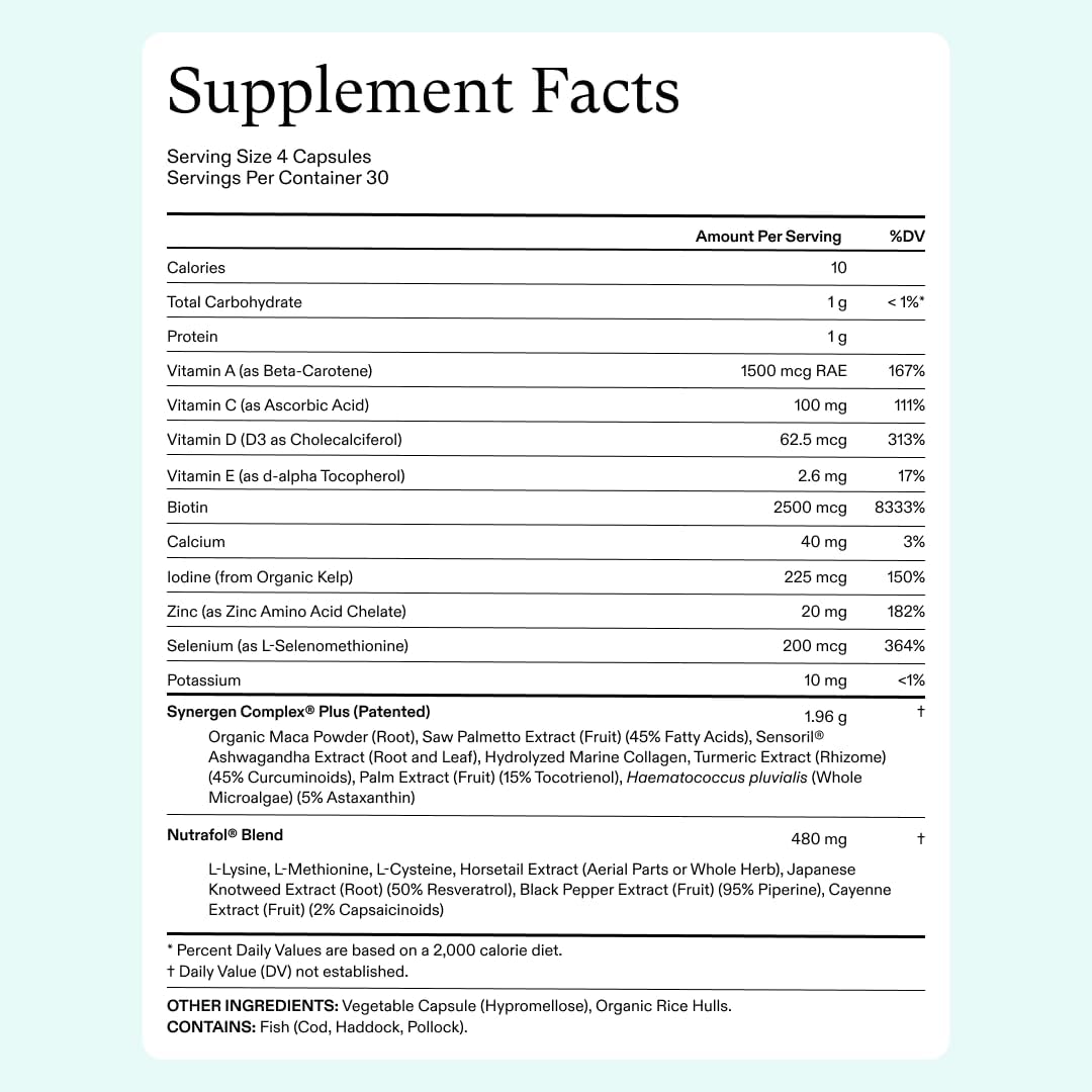 Nutrafol Balance Hair Growth Supplements, Ages FortyFive and Up
