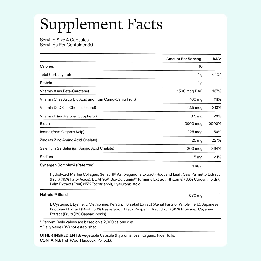 Nutrafol Hair Growth Supplements, For Women Ages 18 and Over