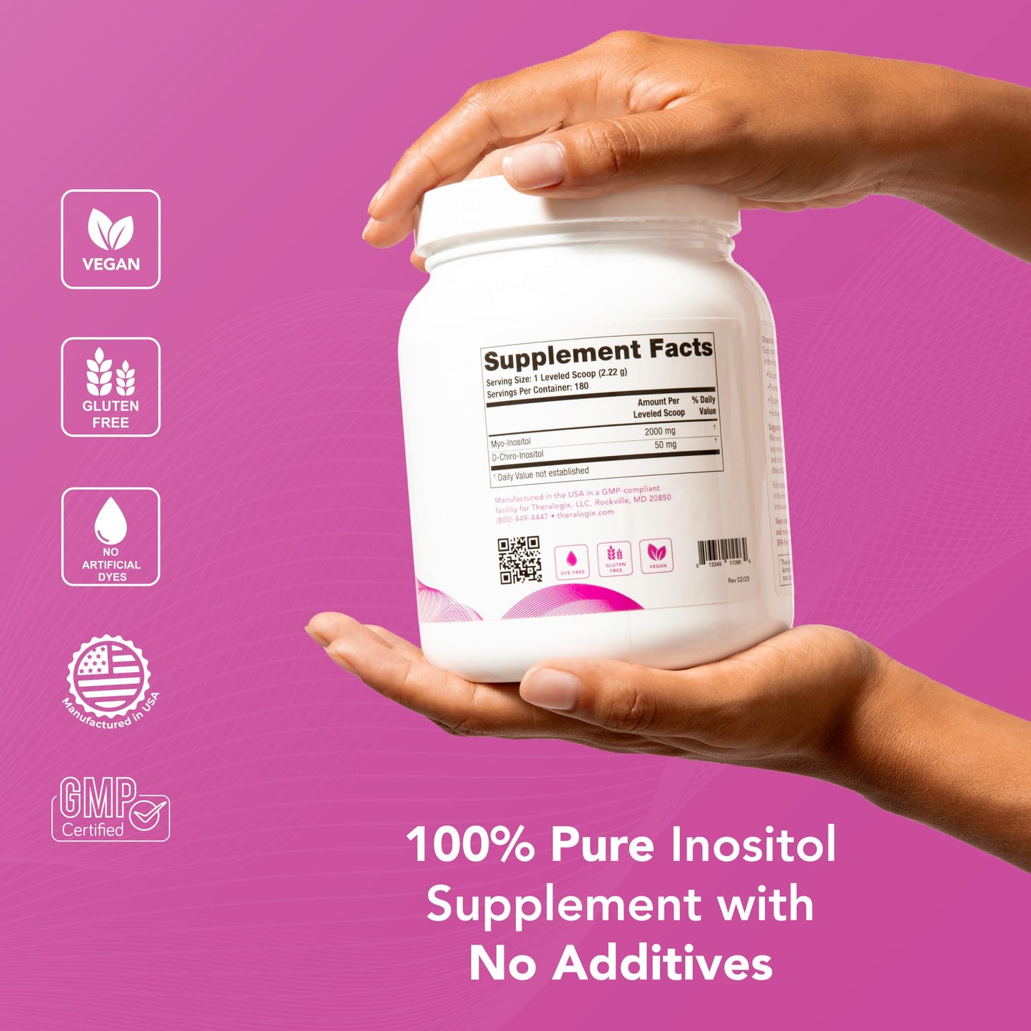 Theralogix Ovasitol Inositol Powder : 90 Day Supply: 180 Servings
