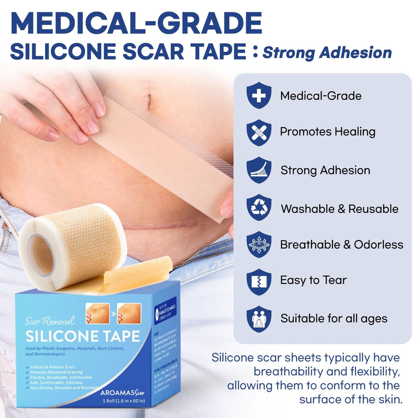 Aroamas Scar Silicone Scar Sheets