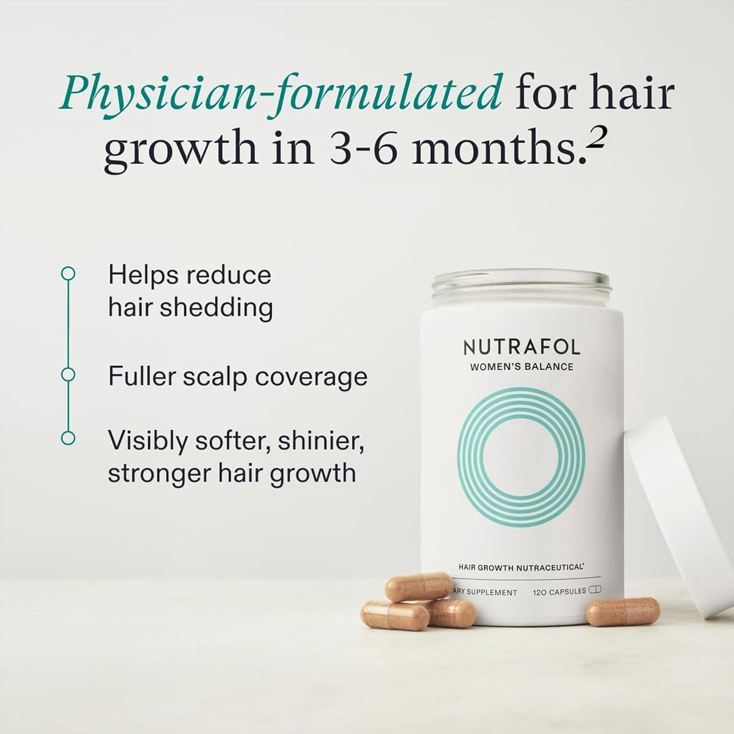 Nutrafol Balance Hair Growth Supplements, Ages FortyFive and Up