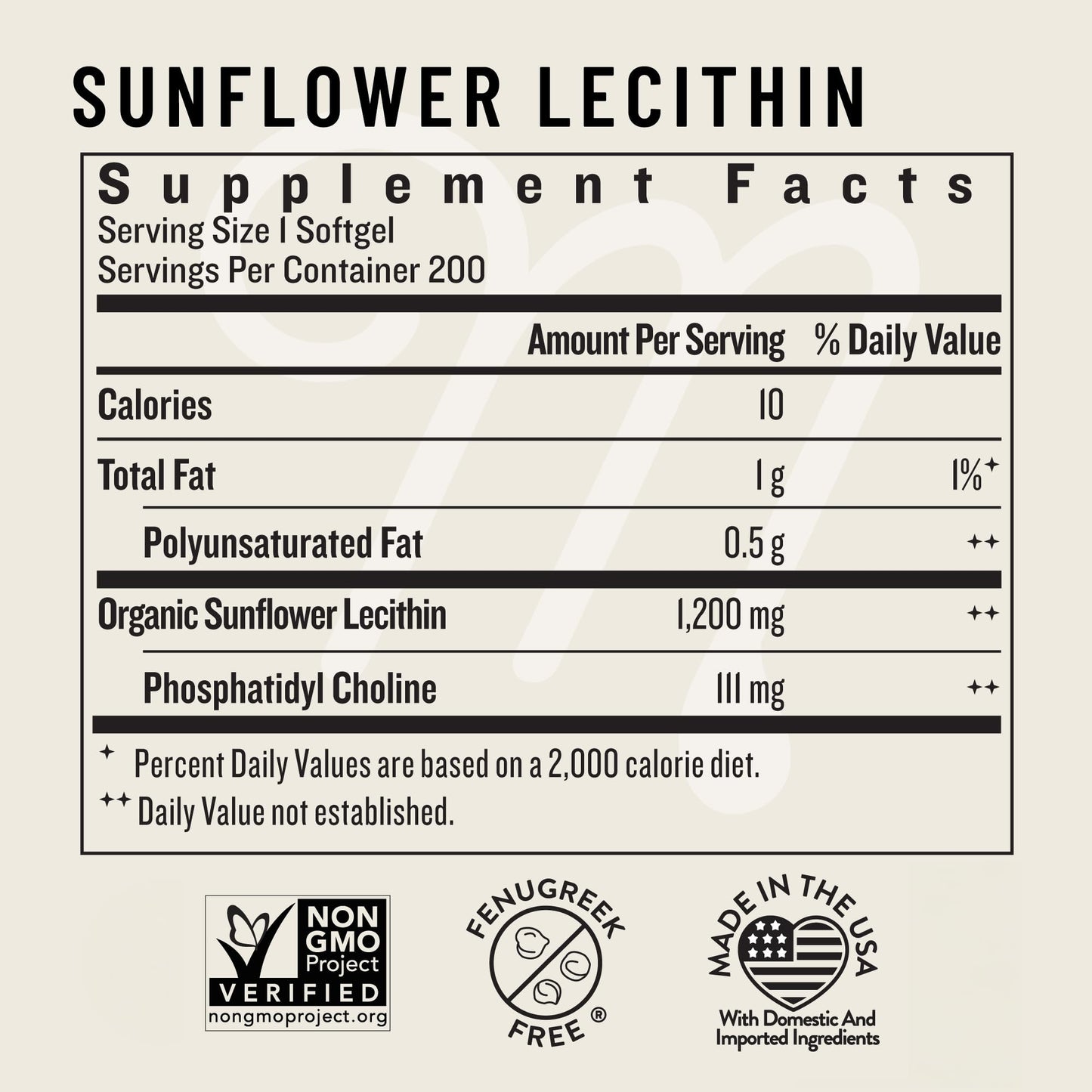 Legendairy Milk Sunflower Lecithin 1200mg