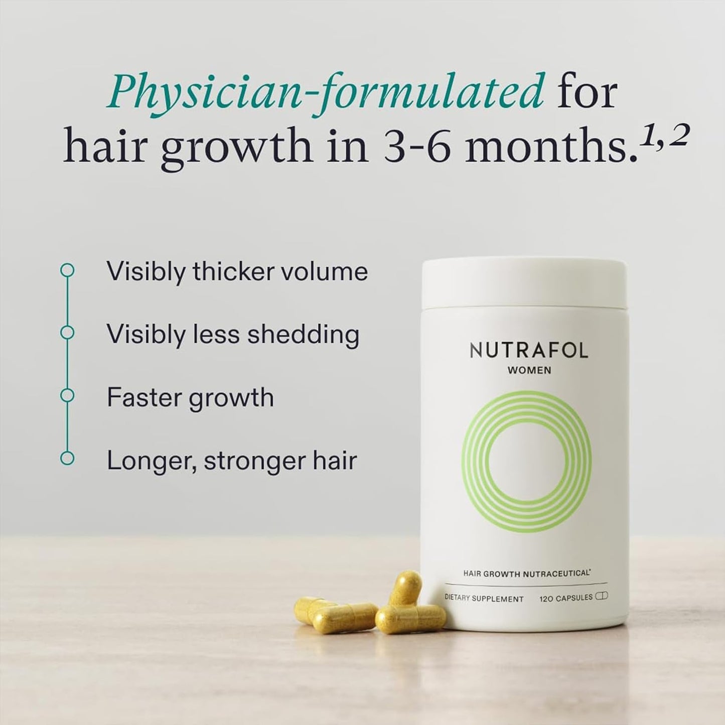 Nutrafol Hair Growth Supplements, For Women Ages 18 and Over