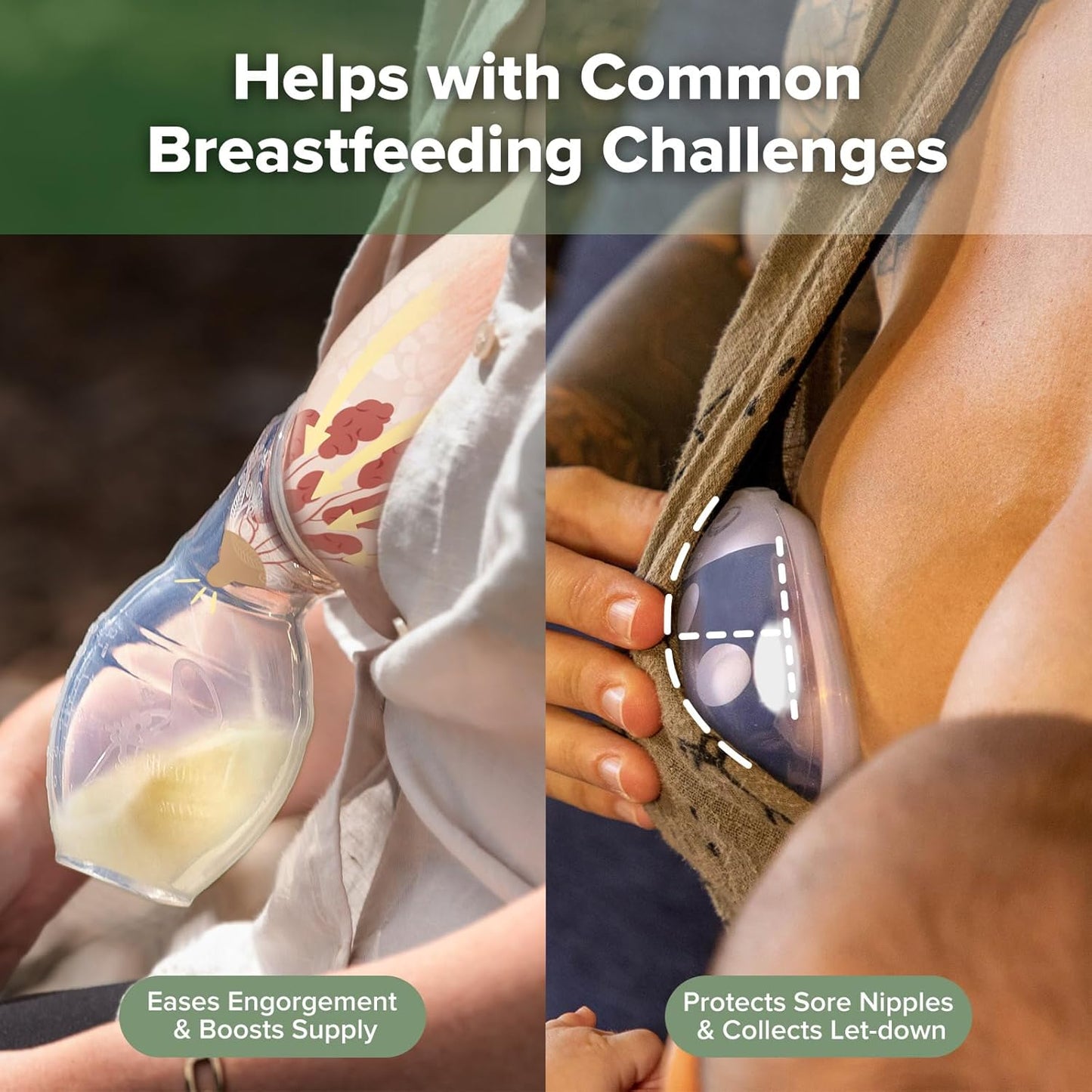 haakaa Manual Breast Pump for Breastfeeding and Ladybug Milk Collector Combo