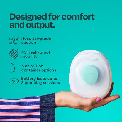 Willow Go Wearable Breastfeeding Pump and Teal Case