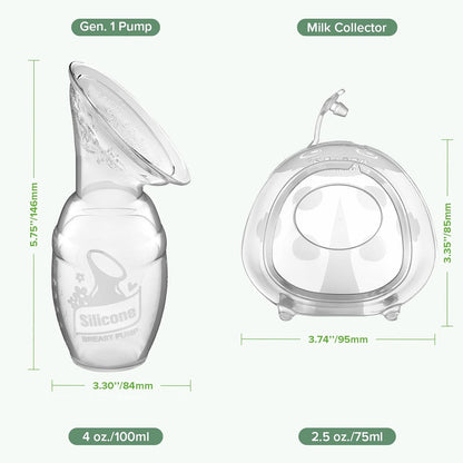 haakaa Manual Breast Pump for Breastfeeding  and Ladybug Milk Collector Combo