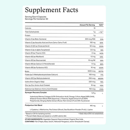 Nutrafol Postpartum Hair Growth Supplements,