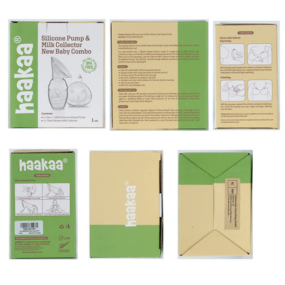haakaa Manual Breast Pump for Breastfeeding  and Ladybug Milk Collector Combo