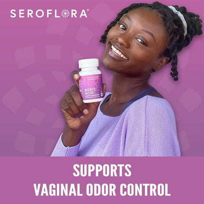 Seroflora Boric Acid Vaginal Suppositories for Women with Suppository Applicators