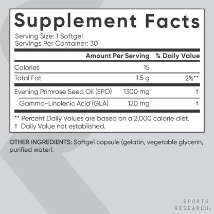 Sports Research Evening Primrose Oil, Breast Pain Relief