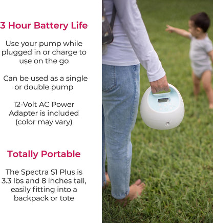 Spectra S1 Plus Electric Breast Milk Pump for Baby Feeding