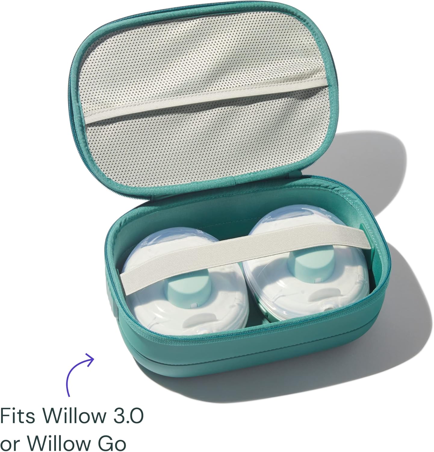 Willow Go Wearable Breastfeeding Pump and Teal Case