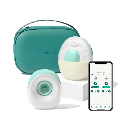 Willow Go Wearable Breastfeeding Pump and Teal Case