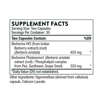 THORNE Berberine, Dual Action Formula